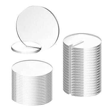 Imagem de simhoa 20 pçs cartões de acrílico com suporte para de diy placas em cartões de para mesa de decoração de