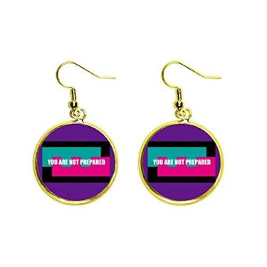 Imagem de You Are Not Prepared Art Deco Presente Fashion Brinco Pingente de Orelha Dourado Joias Mulher, Metal
