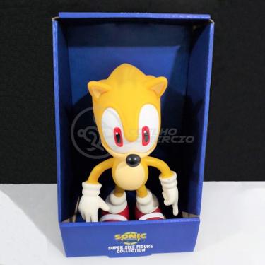 Coleção Boneco Action Figure Super Sonic Amarelo The Hedgehog 16cm
