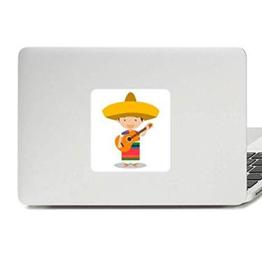 Imagem de Adesivo de vinil Paster Laptop para decoração de policarbonato com desenho de guitarra do México
