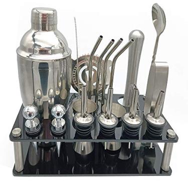 Imagem de Eastdall Conjunto De Tomada De Coquetel,20pcs Cocktail Set Boston Shaker Mixer Inoxidáv...