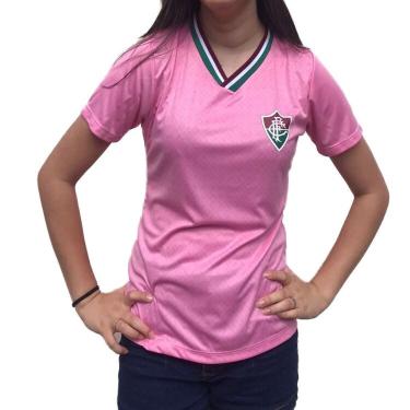 Imagem de Camiseta Braziline Fluminense Bloom Feminino - Rosa