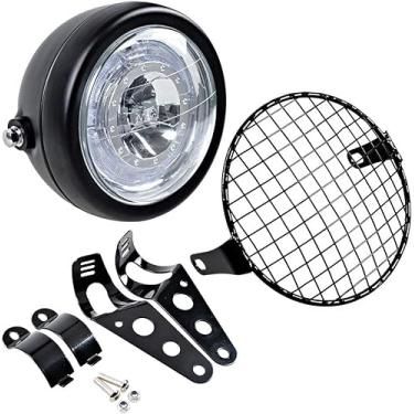 Imagem de Astra Depot Conjunto completo de faróis de LED de 16,5 cm com anel Halo + capa de malha + suporte de montagem lateral