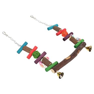 Imagem de Gaiolas e acessórios para periquitos para animais de estimação Suportes de gaiola de pássaros periquitos suporte de balanço balanço de pássaros puros balanços para periquitos troncos periquitos