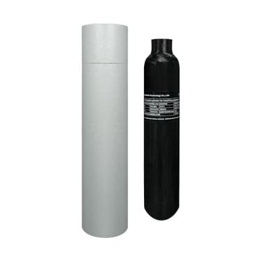 Imagem de TUXING 30Mpa 4500Psi 0.37L 22Cu Em 370Cc Tanque Hpa De Fibra De Carbono, Cilindro de Gás, Paintball Hunting Para Pcp Air Rifle Gun Daystate E Fx Thread M18 * 1.5 Pequena Fibra De Carbono Preto