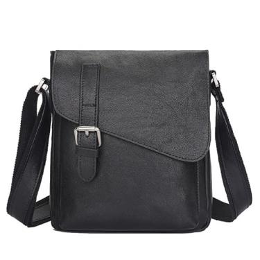 Imagem de Bolsa de ombro masculina de couro legítimo, bolsa mensageiro para homens, bolsa transversal, bolsa de viagem, b
