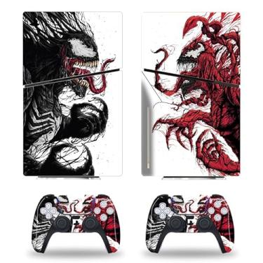 Imagem de Vanknight Slim Disk Console Controllers Skin Super Hero Sticker Decal Compatible with PS5 Slim Disc Console Controllers Aliens
