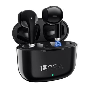 Imagem de Fone de Ouvido Bluetooth 5.3 1Hora Aut203 Preto com Design Elegante, Áudio Imersivo, Bateria de 5 Horas, Carregamento Rápido com Estojo de 250mAh, Ideal para Trabalho e Atividades ao Ar Livre