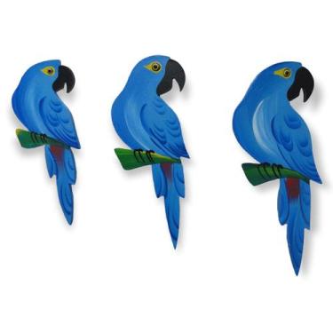Imagem de Trio De Arara P Decorativo De Parede Mdf Kit Decoração Casa Jardim - A