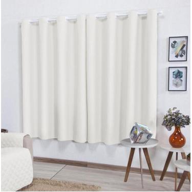 Imagem de Cortina Parys 3,00m X 1,70m Palha P/ Varão De Até 2m Sala J* - Enxovai