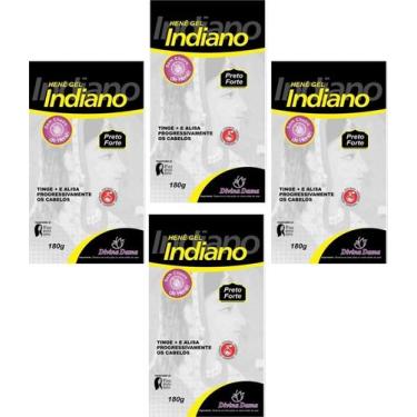 Imagem de Hene em Gel Divina Dama Indiano 180gr Preto Forte (Preto Azulado) Pouc