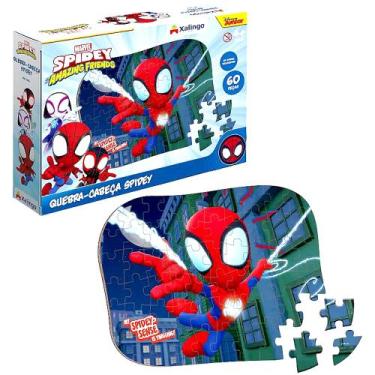Imagem de Quebra Cabeça Infantil Spidey Homem Aranha 60 Peças Xalingo, Jogo Infa