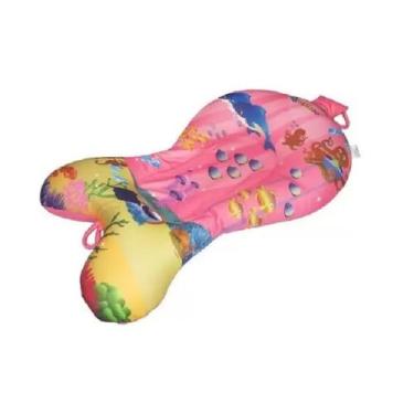 Imagem de Almofada de Banho Portátil Lavável Sapeca Kids Fundo do Mar Rosa
