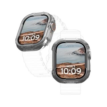 Imagem de URBAN ARMOR GEAR Capa UAG compatível com Apple Watch 49 mm iWatch Series Ultra 3/Ultra 2/Ultra Scout, resistente, transparente, grau militar, à prova de quedas, capa rígida de encaixe, transparente