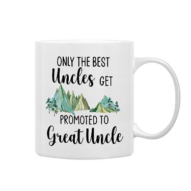 Imagem de QASHWEY Caneca de tio, presentes de tio, canecas de café para tio, caneca de tio-avô, caneca de chá para tio, caneca de chá para tio, promoção aos tios-avôs xícaras de café de cerâmica 325 ml