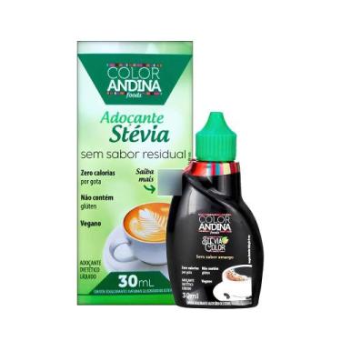 Imagem de Adoçante Líquido Color Andina Foods Stevia - 30ml
