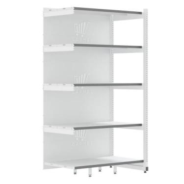 Imagem de Rack Fit Parede 1 Continuação 2,02X0,90X0,60 5 Bandejas Amapá, Branco 