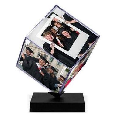 Imagem de Cubo Acrílico para fotos Giratório 9x9CM Grande Personalizar 6 fotos -