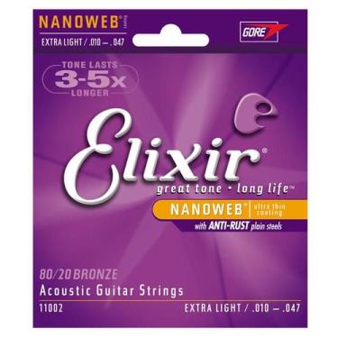 Imagem de Encordoamento Violão Aço 0.10 Extra Light - Elixir