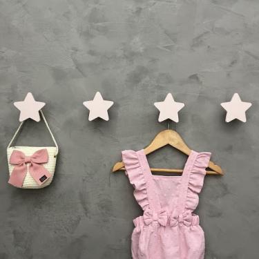 Imagem de 4 Ganchos de parede infantil menina decoração formatos rosa - Hanger D