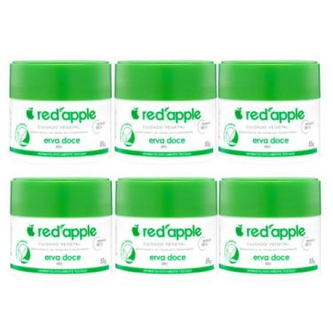 Imagem de Kit 6 Desodorante Em Creme Erva Doce 55G - Red Apple
