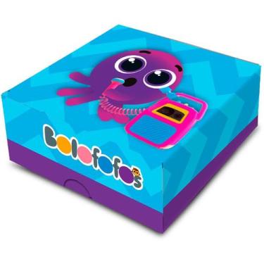 Imagem de Caixa 4 Doces Quadrada - Bolofofos - 1 unidade - Festcolor - Rizzo