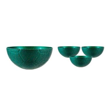 Imagem de Kit 4 Petisqueira Futebol Fibra Madeira Verde 240Ml