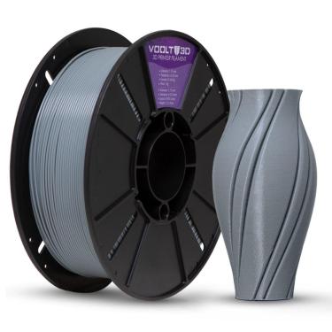 Imagem de Filamento Para Impressora 3D - PLA Cinza Claro - 1Kg - 1,75mm - Voolt3D