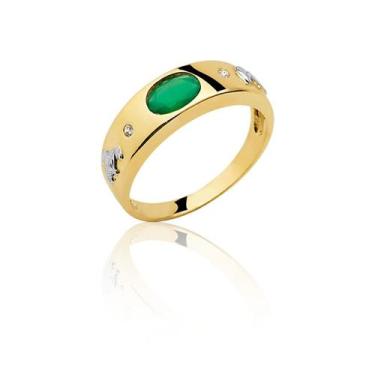 Imagem de Anel Formatura Masculino Ouro 10k Puro A63 - MAEHLER JOIAS, Dourado