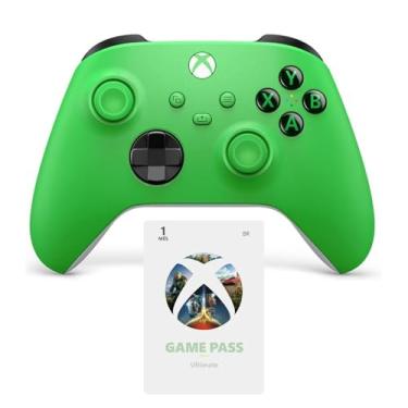 Imagem de Controle Sem Fio + Assinatura Game Pass Ultimate 1 Mês - Experiência Completa para Jogos Online e Multiplayer (Verde)