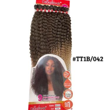 Imagem de Cabelo Bio Fibra Cacheado 80cm Entrelace 9 Telas Identico Ao Humano - 