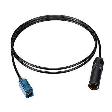 Imagem de Bingfu Cabo adaptador universal de antena de rádio FM AM para veículo estéreo Fakra Z fêmea para soquete DIN 1 m 1 m para carro estéreo áudio HD unidade de cabeça de rádio CD Media Player receptor