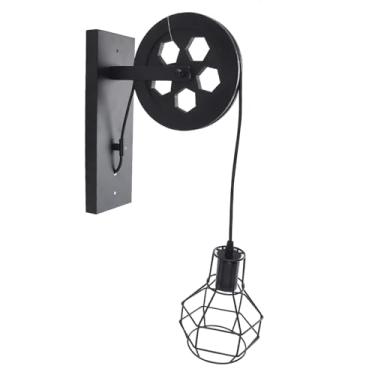 Imagem de Industrial W Light P Industrial W Light Polia W Lâmpada Deco Vintage Ferro W Arandelas para Restaur Bar Cozinha 85?265V W Vem As Ferramentas C Instruções para você Facilmente Seu a