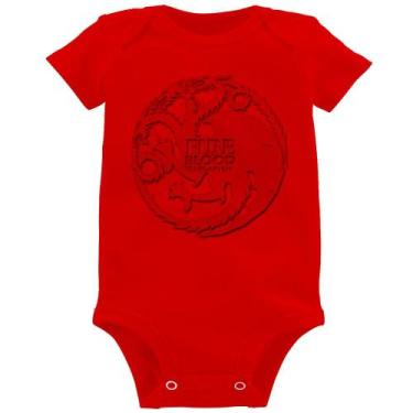 Imagem de Body Bebê Fire and Blood Targaryen - Foca na Moda, Vermelho, M