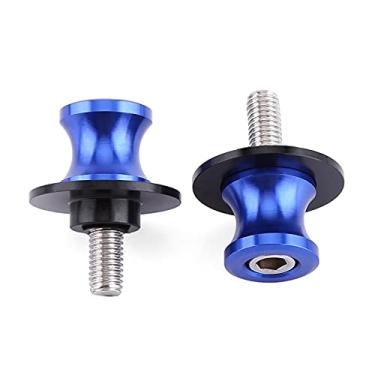 Imagem de Motocicleta Cnc Alumínio Swing Braço Sliders Bobinas 10mm, Instalação Fácil, Vermelho (6mm azul)