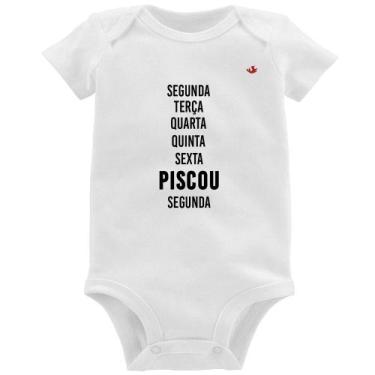 Imagem de Body Bebê Piscou, segunda - Foca na Moda, Branco, G
