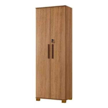 Imagem de Armário Multiuso Bahia 2 Porta C/ Chave 4 Prateleira Interna Arte Móve