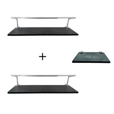 Imagem de 2 Portas shampoo 10x40 cm +1 Saboneteira 10x12 Fumê - Juliard