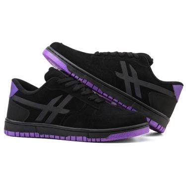 Imagem de Tenis Casual Nyc Shoes Lançamento Estilo Skatista , Preto uva, 34