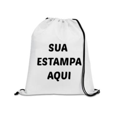 Imagem de 50 Sacochila 30x35 branca para Sublimação 100% poliéster - MORGADO