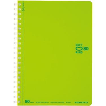 Imagem de Kokuyo S-SV348BT-LG anel macio, pautado pontilhado, pautado B, 80 folhas, B6, amarelo-verde