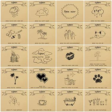 Imagem de 20 peças abertas quando envelopes românticos de relacionamento de longa distância abertos quando cartas saem envelopes de cuidados universitários pacote de presente para ele, sua filha, filho, presentes de Dia dos Namorados