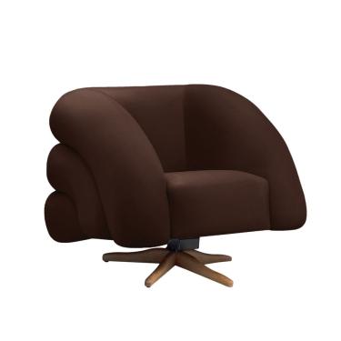 Imagem de Poltrona Giratória Orgânica com Balanço Tana Bouclê E03 - D`Rossi