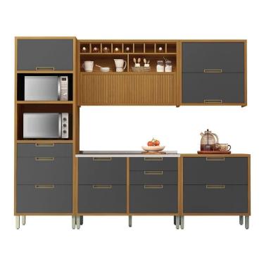 Imagem de Cozinha Completa 5 Peças Imperatriz Nesher Freijó-grafite