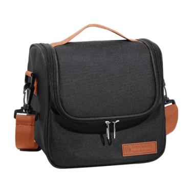 Imagem de Bolsa Lancheira Térmica Com Alça Para Marmita Trabalho Passeios Escola (Preto)