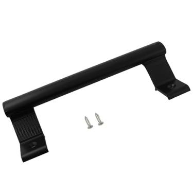 Imagem de LQ Industrial Maçaneta de liga de alumínio preta de 47 x 200 mm com parafusos, puxador de porta de celeiro deslizante de pátio resistente para portão/garagens/armário de vidro