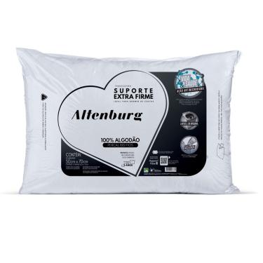 Imagem de Travesseiro 50x70cm 180 Fios Percal 100% Algodão Suporte Extra Firme Altenburg
