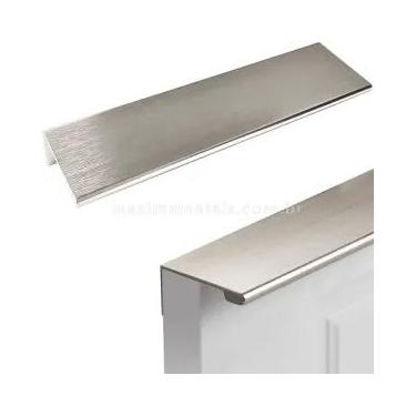 Imagem de 10x Puxador Perfil Slim Alumínio Gaveta Móveis 250mm Premium Maxima Metais (Níquel Escovado Fosco)