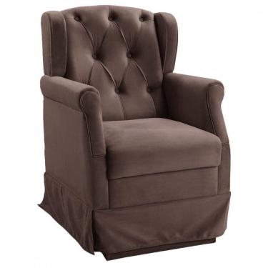 Imagem de Poltrona De Balanço Para Amamentação Ternura Suede Café Café