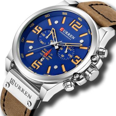 Imagem de Relógio Curren Technos 8314 9620 para homens com caixa de 47 mm